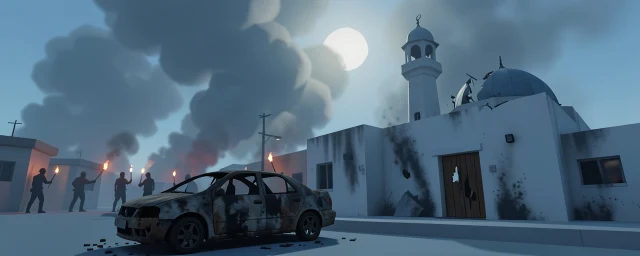 Израильские поселенцы атакуют палестинские деревни, сжигая мечети и автомобили, обостряя насилие на Западном берегу после смертельных столкновений.