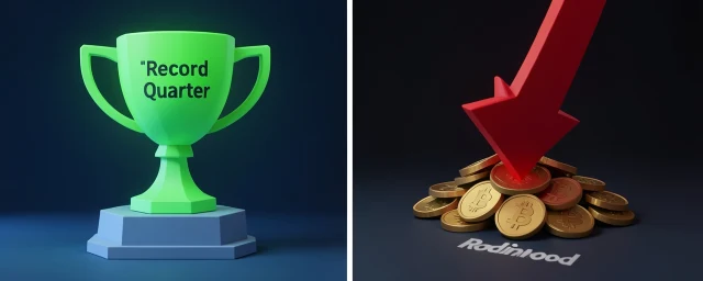 Robinhood показывает рекордный квартал в целом, но доход от криптовалют упал на 38% из-за снижения объемов торгов